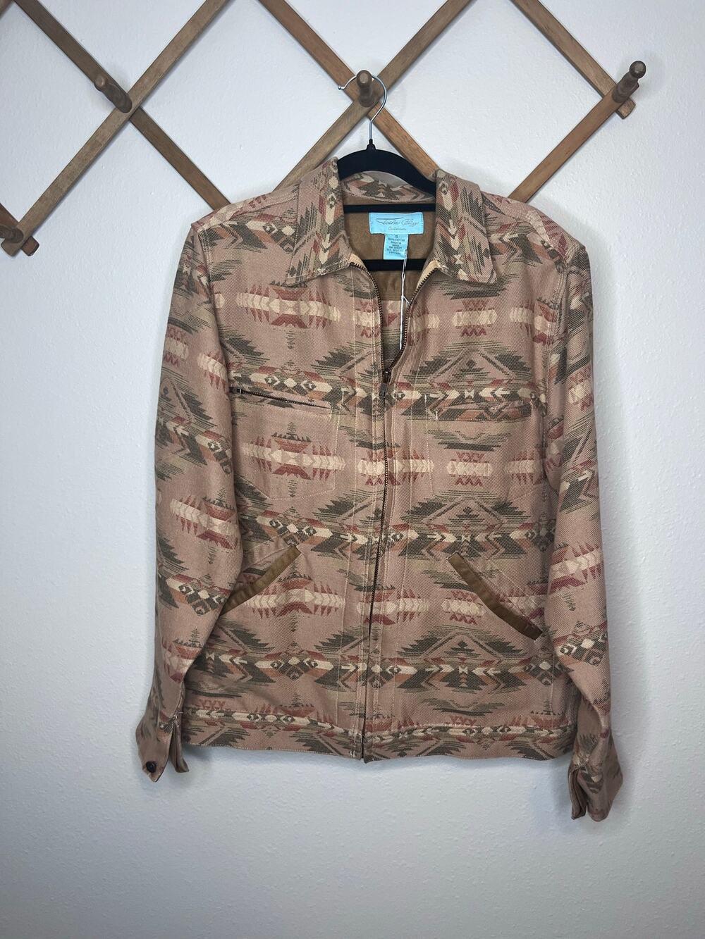 Tasha Polizzi Earthy Southwest Geometric Print Full Zip Jacket Size S